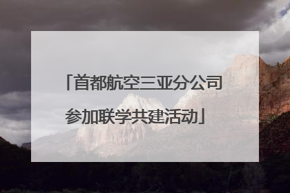 首都航空三亚分公司参加联学共建活动